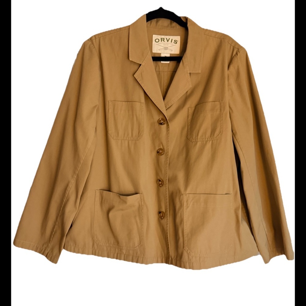 ORVIS Women’s Tan Blazer Chore Jacket Sz 18